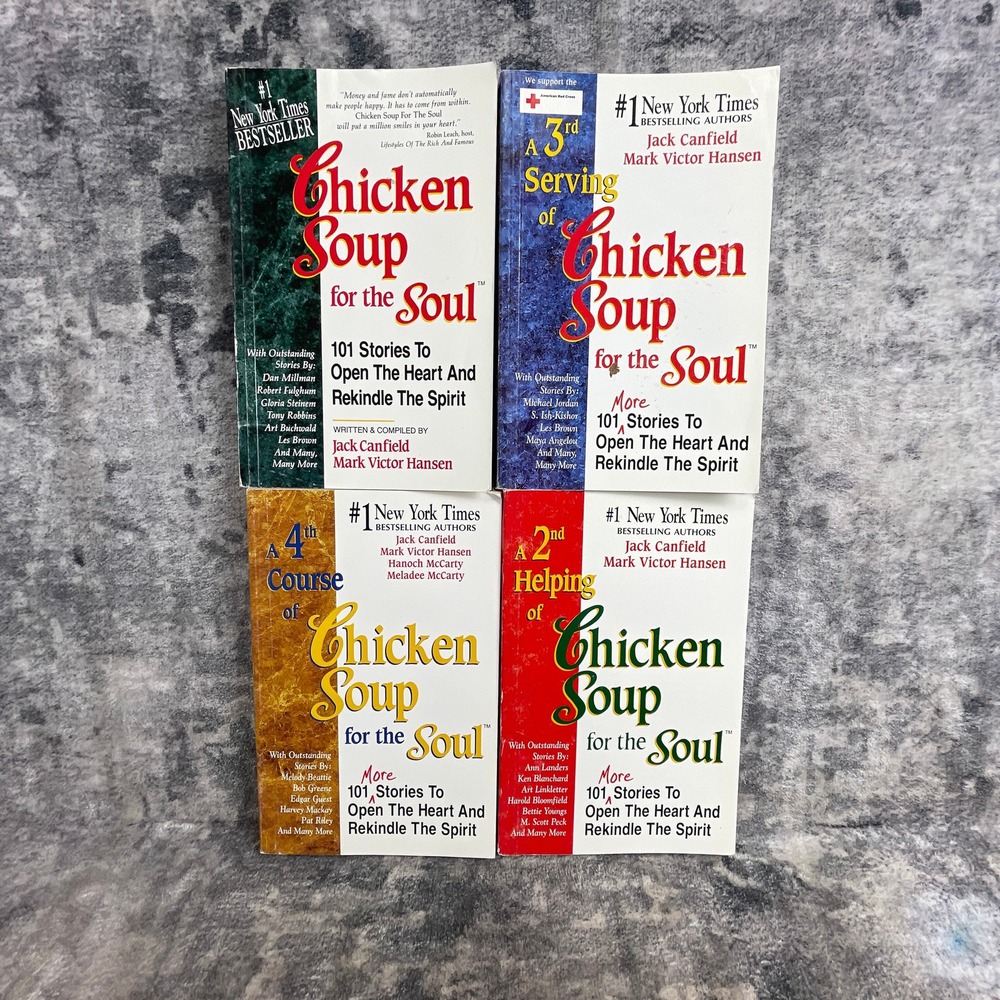 Chicken Soup for the Soul Book Lot of 4 Jack Canfield 1st 2nd 3rd 4th Paperback